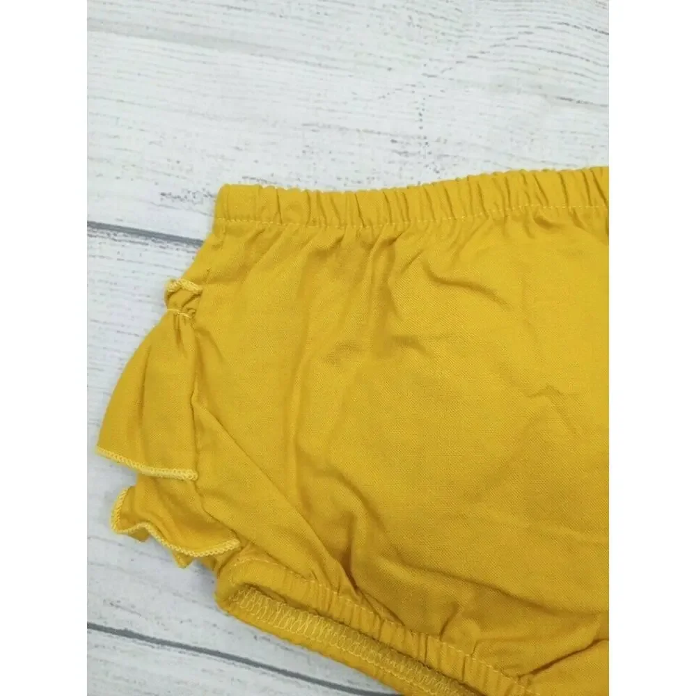 18m Ricrac & Ruffles Ruffled Gold Bloomer - Picture 2 of 5